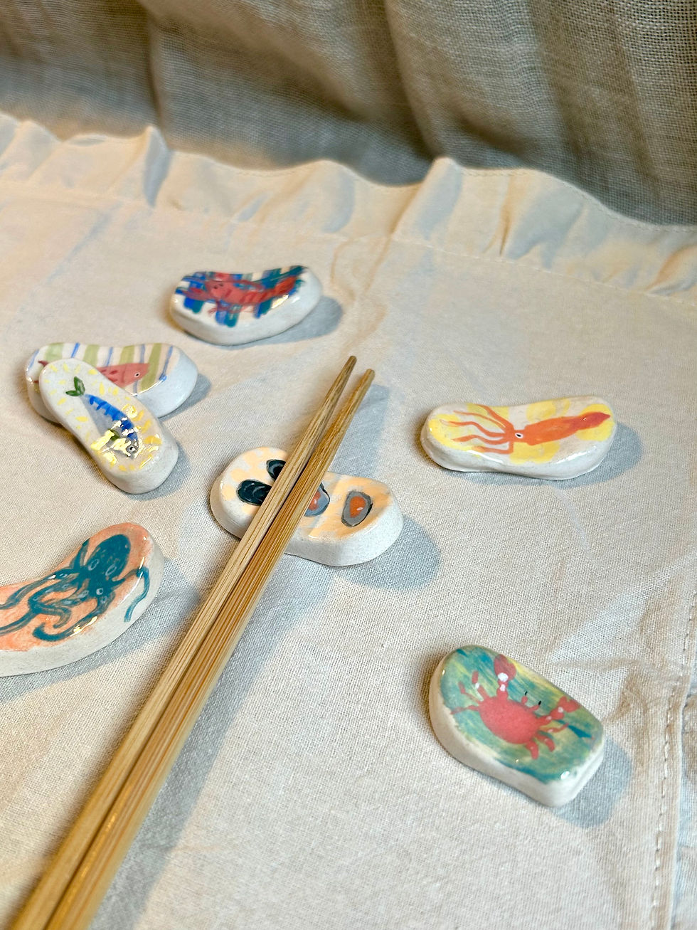 縮圖：Repose-baguettes Ocean - Tiny Animal Club ( set de 6 )