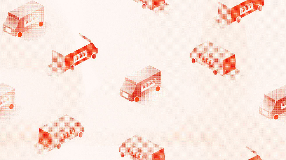 Pattern of food trucks