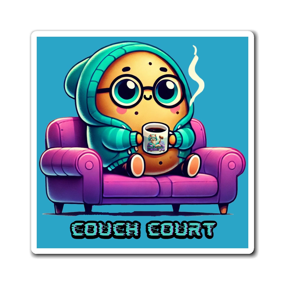 Thumbnail: Couch Potato Magnet (Teal)
