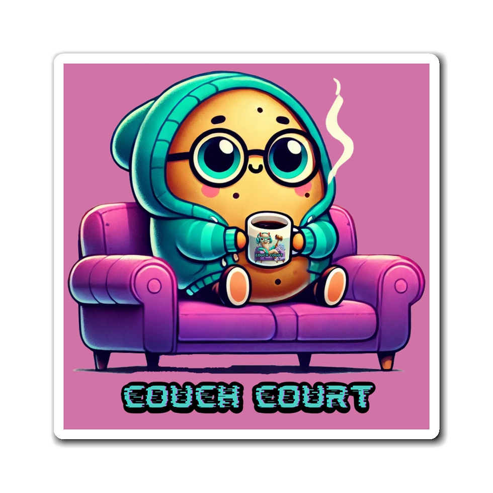 Thumbnail: Couch Potato Magnet (Light Pink)