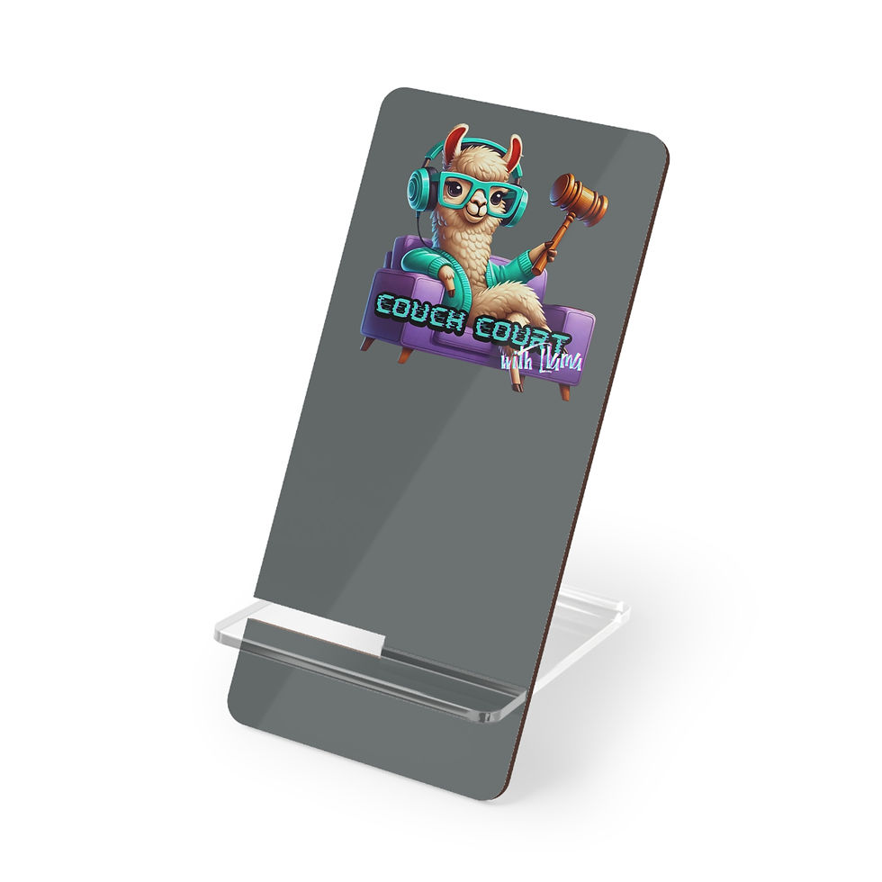 Couch Court with Llama Smartphone Display Stand - Dark Gray