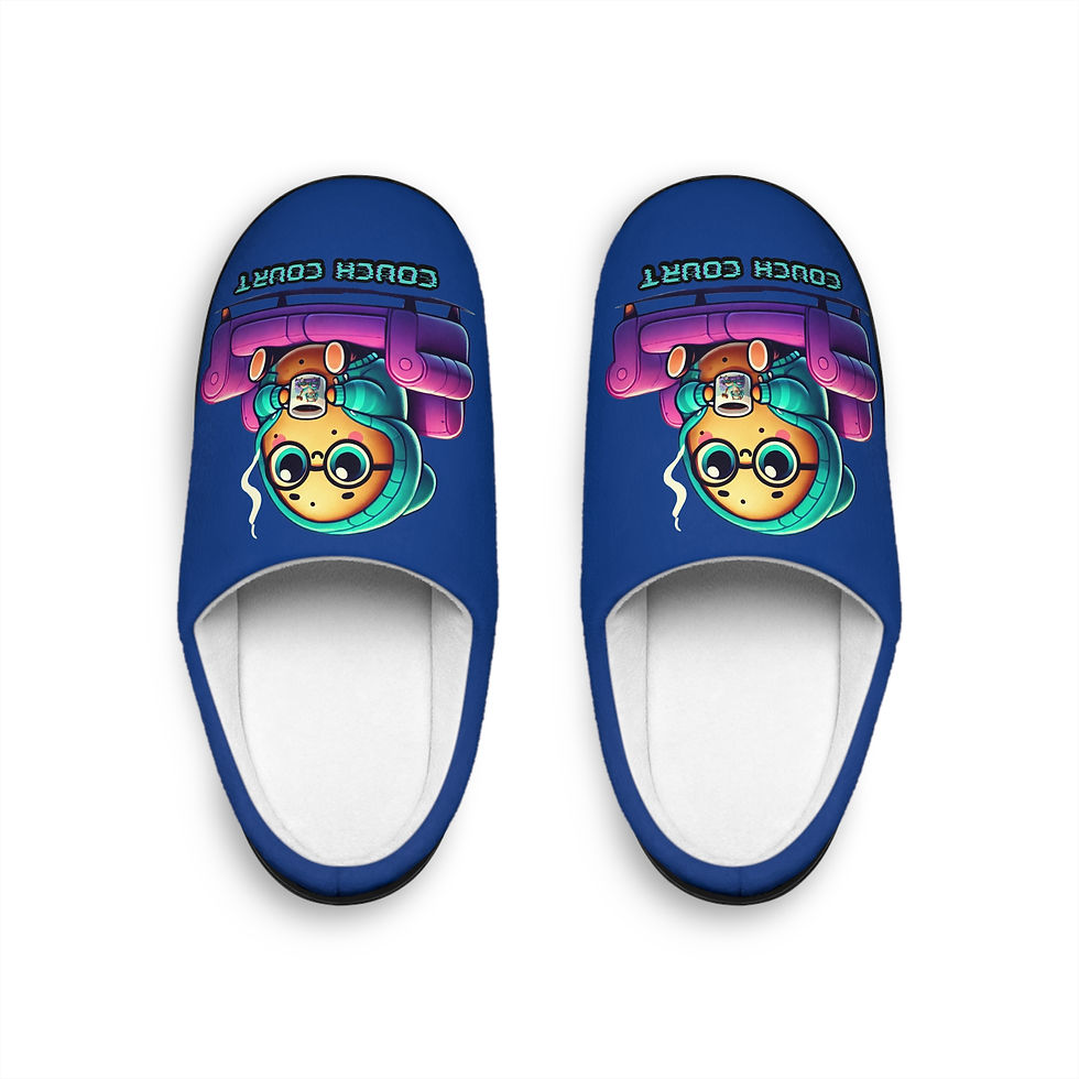 Couch Potato Women’s Indoor Slippers (Dark Blue)