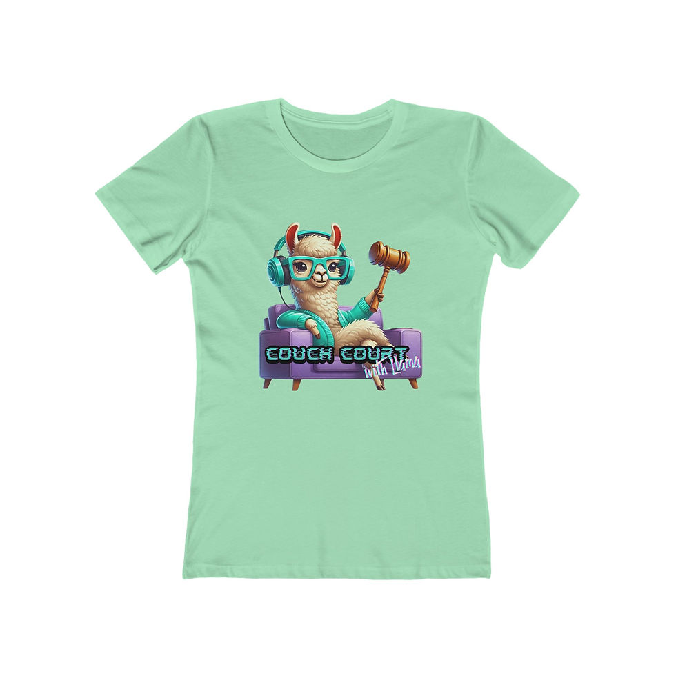 Thumbnail: Couch Court with Llama – Slim-Fit Women’s Tee