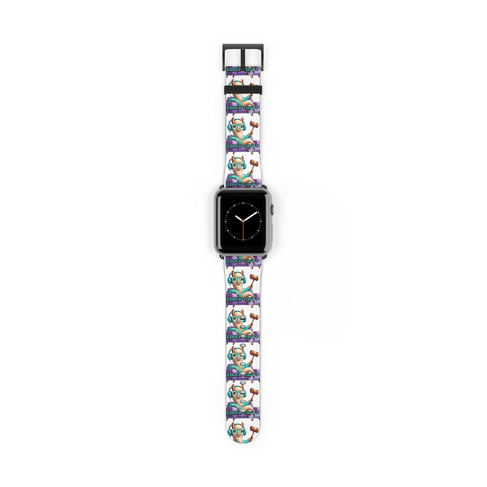 Thumbnail: Couch Court with Llama Watch Band - White