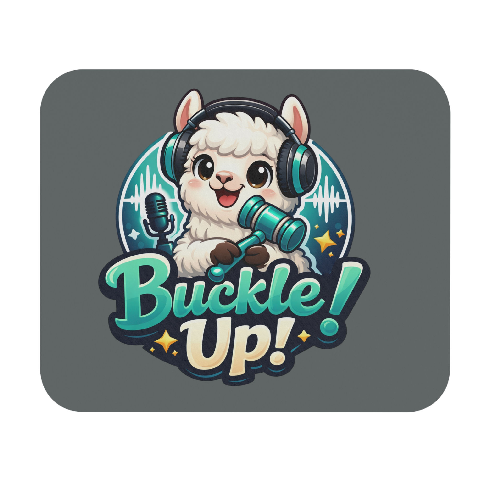 Llama Buckle Up Mouse Pad (Rectangle)