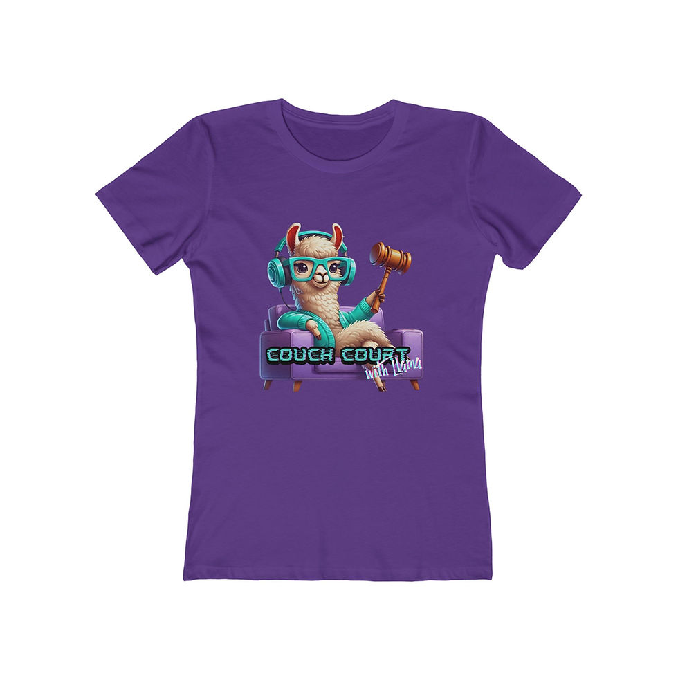Thumbnail: Couch Court with Llama – Slim-Fit Women’s Tee