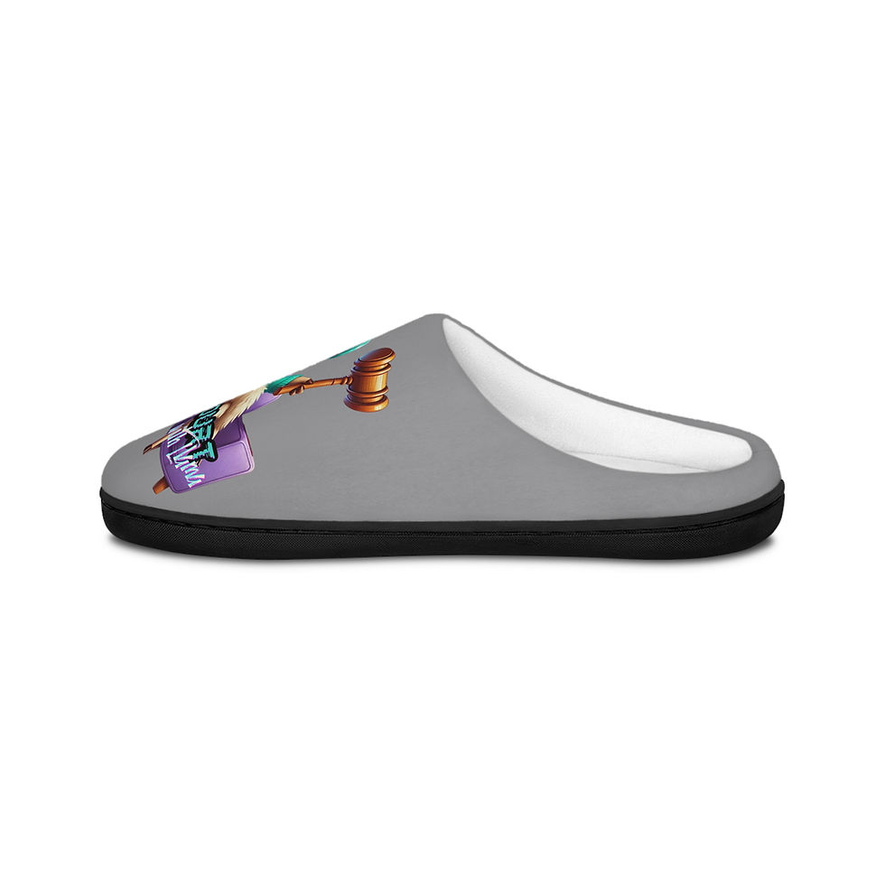 Thumbnail: Couch Court with Llama Women’s Indoor Slippers (Dark Grey)