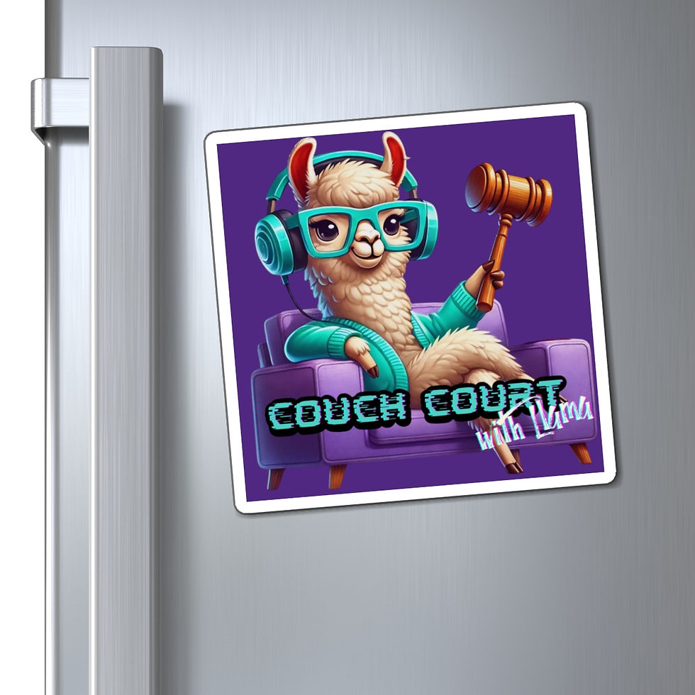Thumbnail: Couch Court with Llama Magnet (Dark Purple)
