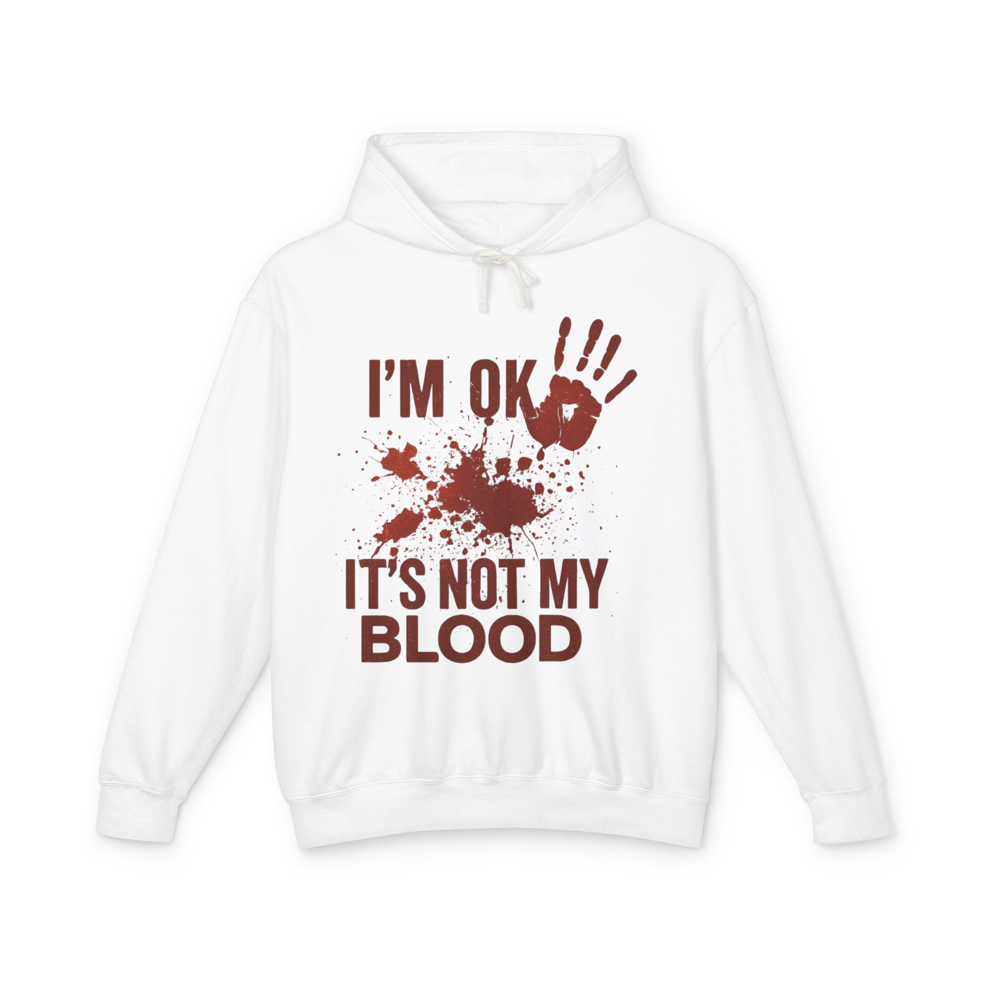 Im' Okay - Unisex Lightweight Hooded Sweatshirt