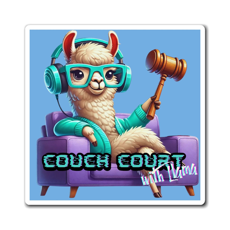 Thumbnail: Couch Court with Llama Magnet (Light Blue)
