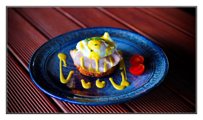 Eggs Benedict at Breakers Boutique Accommodation- West Coast