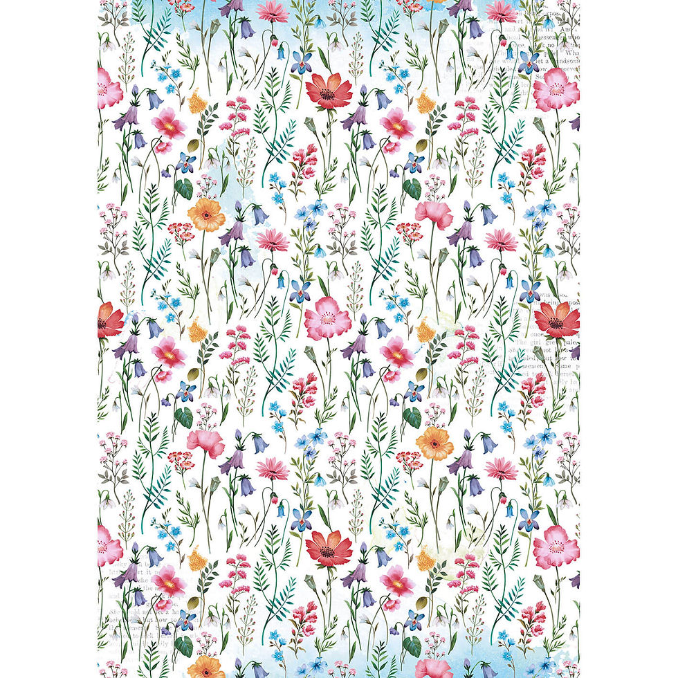 Miniatura: Bloco scrap A4 Flores do Campo