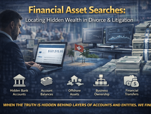 Financial Asset Searches: Locating Hidden Wealth in Divorce & Litigation