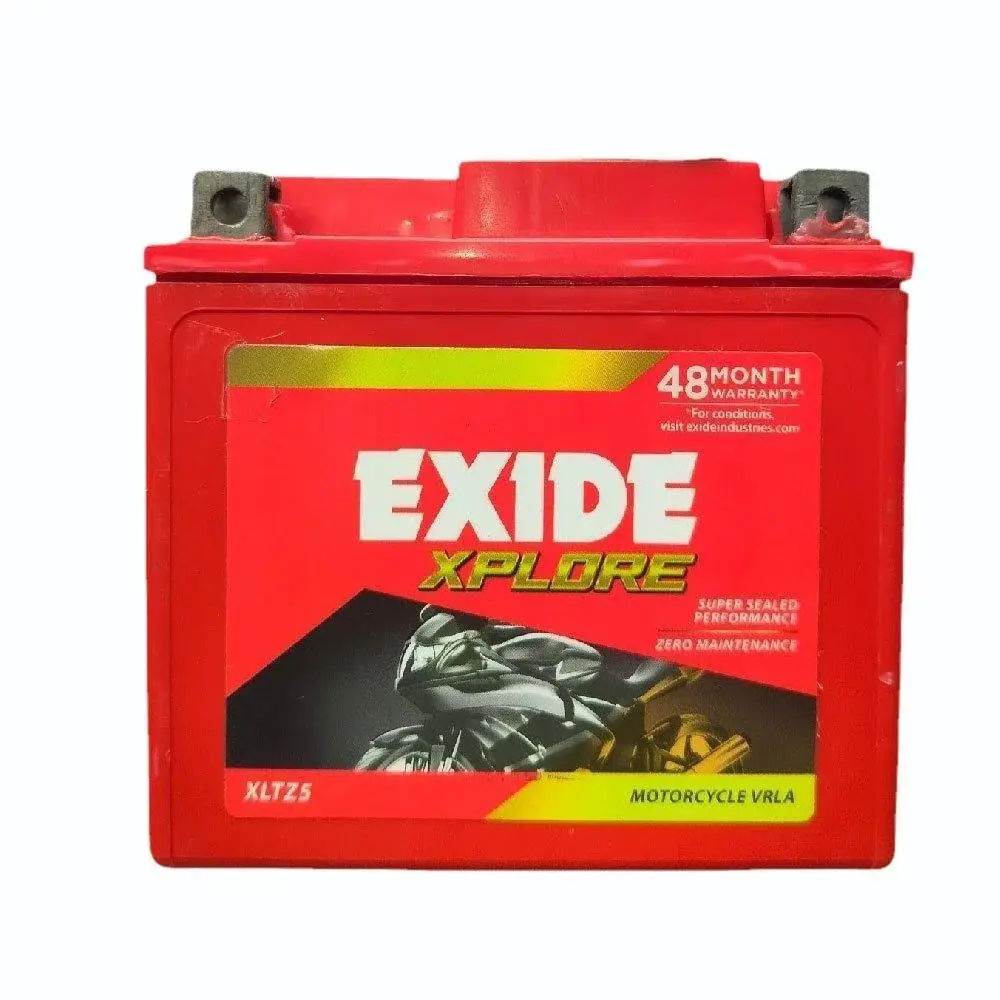 Exide Two Wheeler Battery - XLTZ5 - 4AH - Warranty : 24F + 24P Months