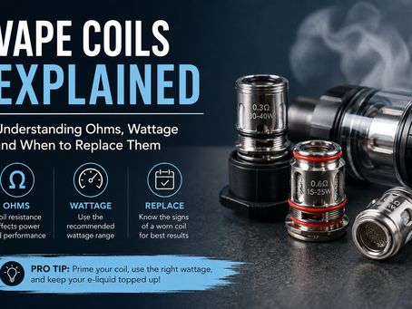 Vape Coils Explained: Understanding Ohms, Wattage and Coil Replacement