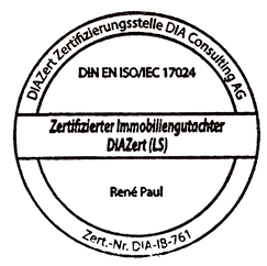 Stempel Zertifizierter Immobiliengutachter DIA(Zertifizierter)