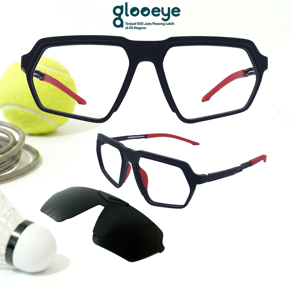 Thumbnail: glooeye - Merapi Kacamata Sport (Lensa Minus Terpisah) UV, Blue Light, Drive