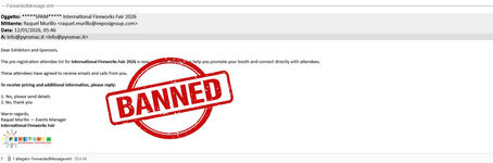 AVVISO IMPORTANTE: Tentativi di phishing / Comunicazioni fraudolente – International Fireworks Fair