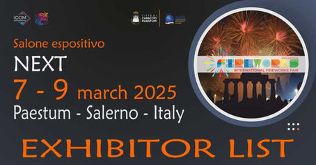 Discover the exhibitors at the International Fireworks Fair in Paestum !