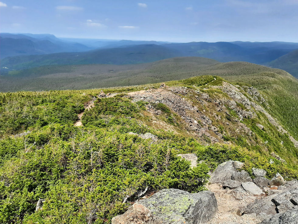 Magnifique vue depuis la crête su sentier menant au Mont Xalibu dans le Parc National de la Gaspésie au Québec