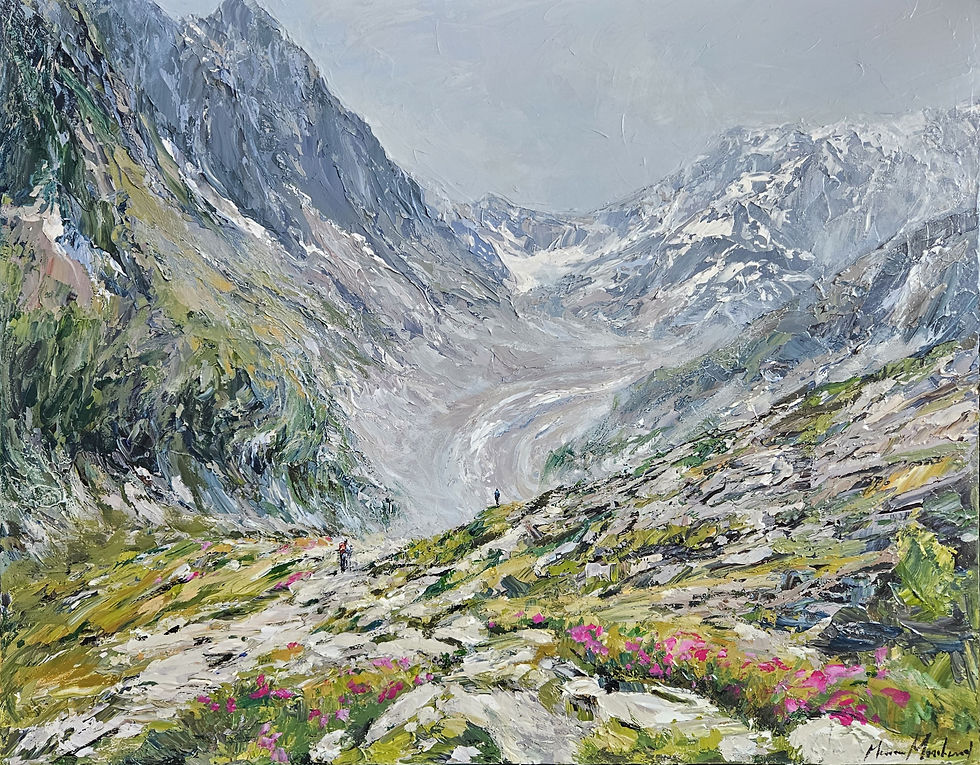 Toile acrylique de Manon Marchand, format 22x28 pouces intitulée "L'âme de la terre".