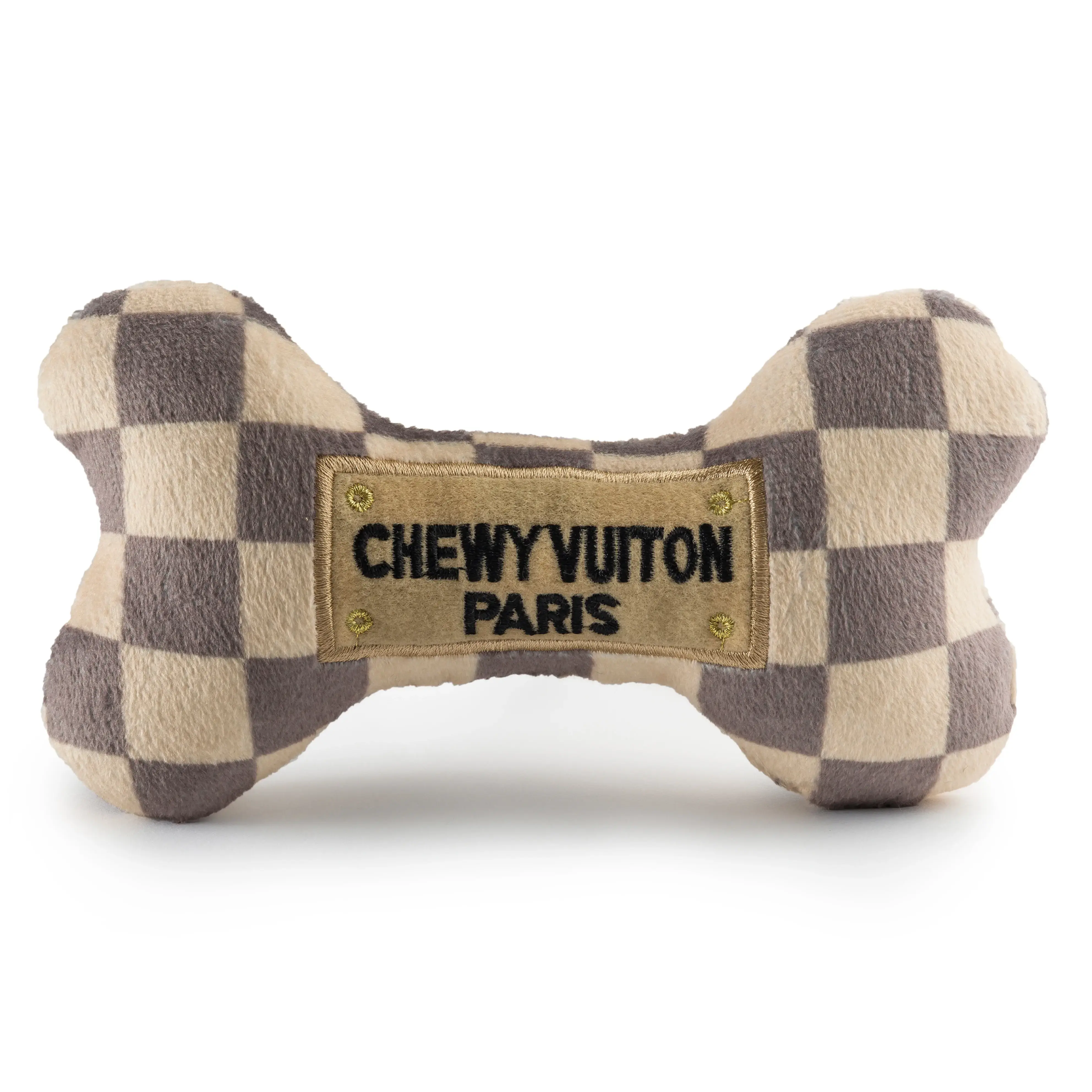 XL Checker Chewy Vuiton Bone Toy