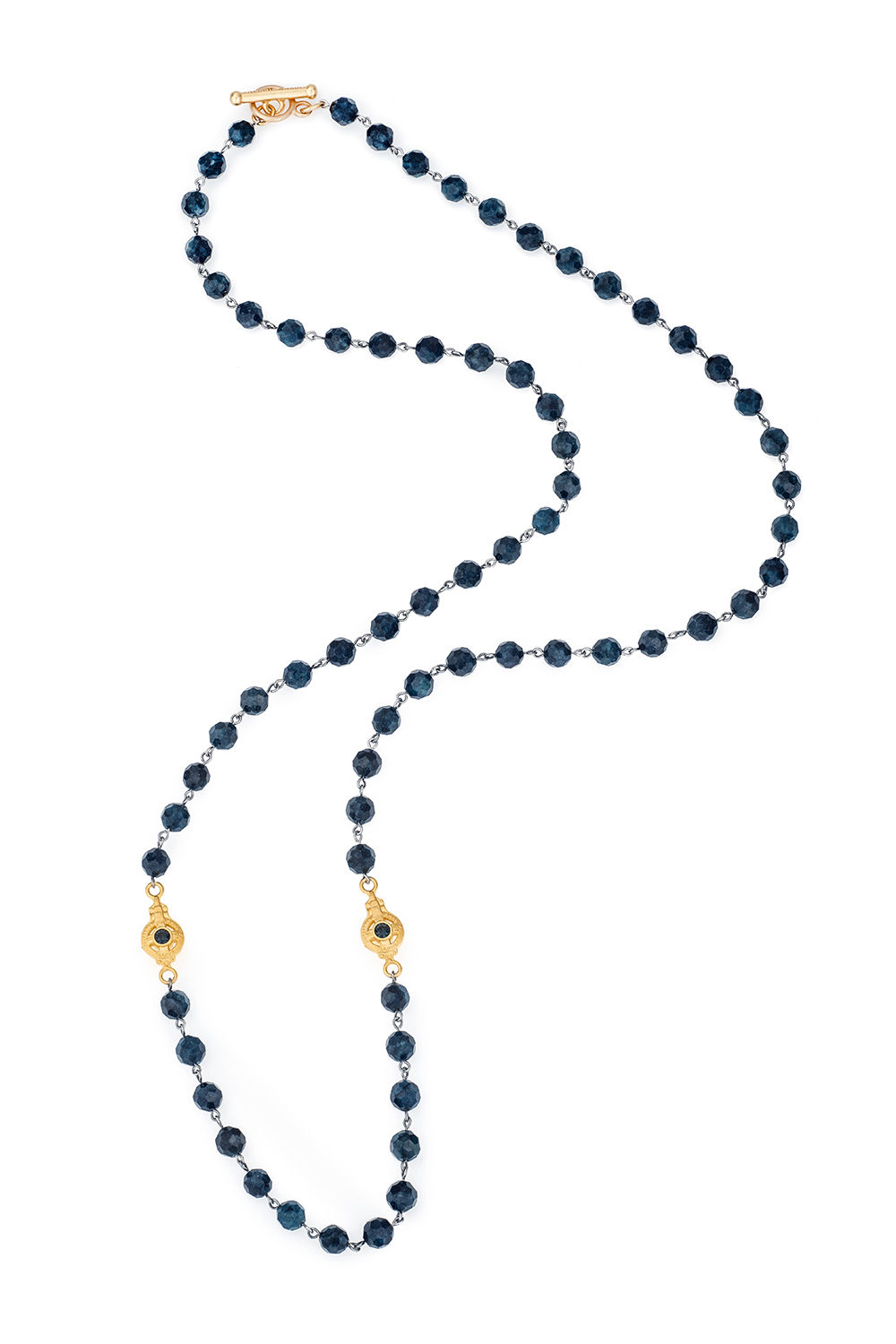 Blue Apatite with Mini Dunkerque Connectors Necklace