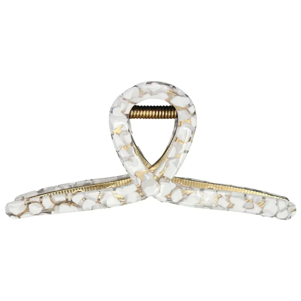 White Looped Claw Clip