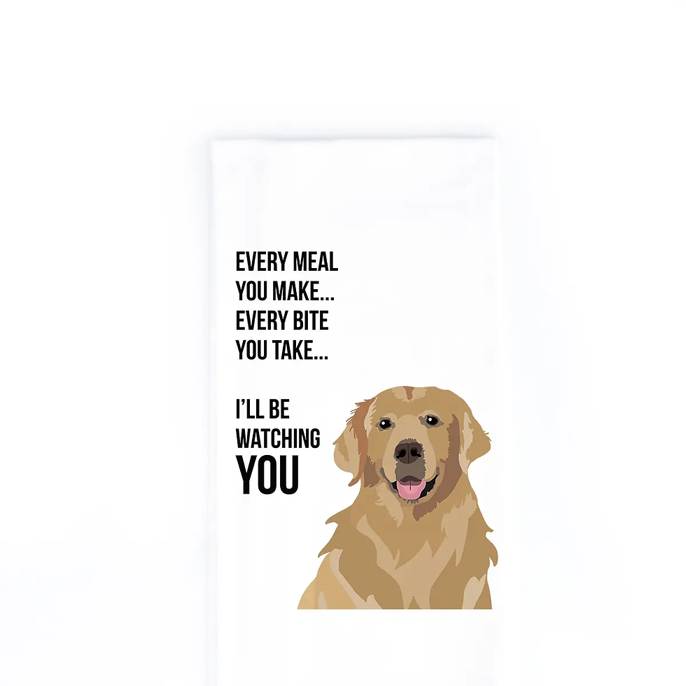 Golden Retriever Tea Towel