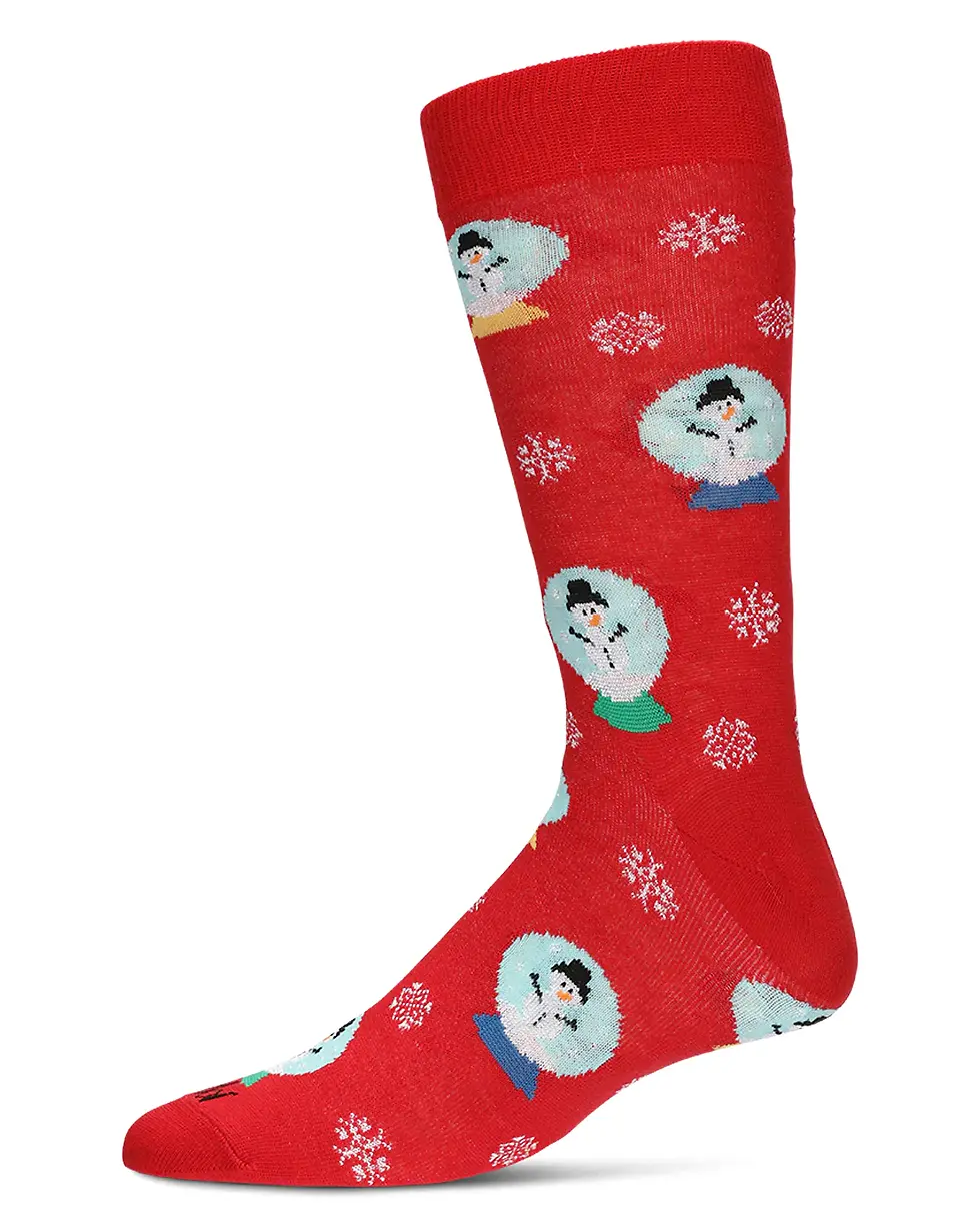 Thumbnail: Men's Snow Globes Holiday Crew Socks