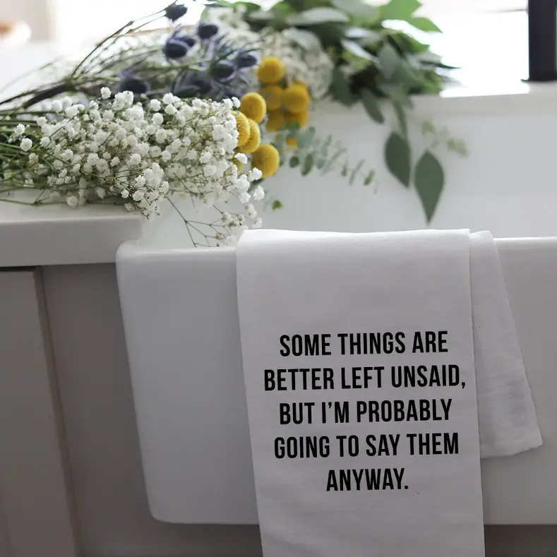 Thumbnail: Better Left Unsaid Tea Towel