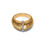 Thumbnail: Gold Meridian Geo Domed Ring