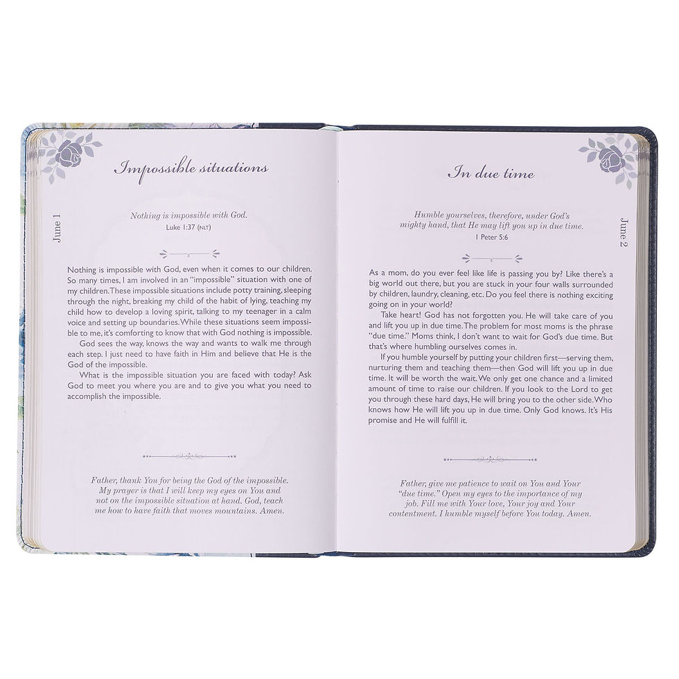 Thumbnail: Moments With God For Moms Faux Leather Daily Devotional