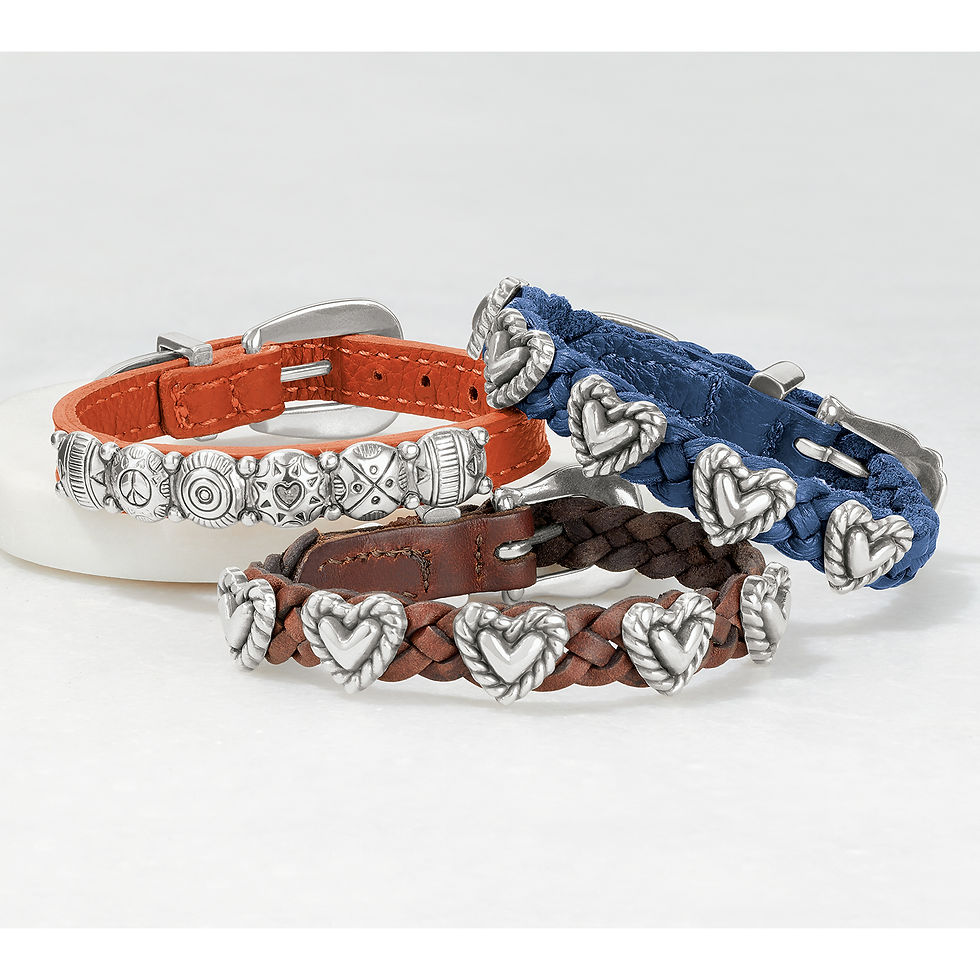 Thumbnail: French Blue Roped Heart Braid Bandit Bracelet