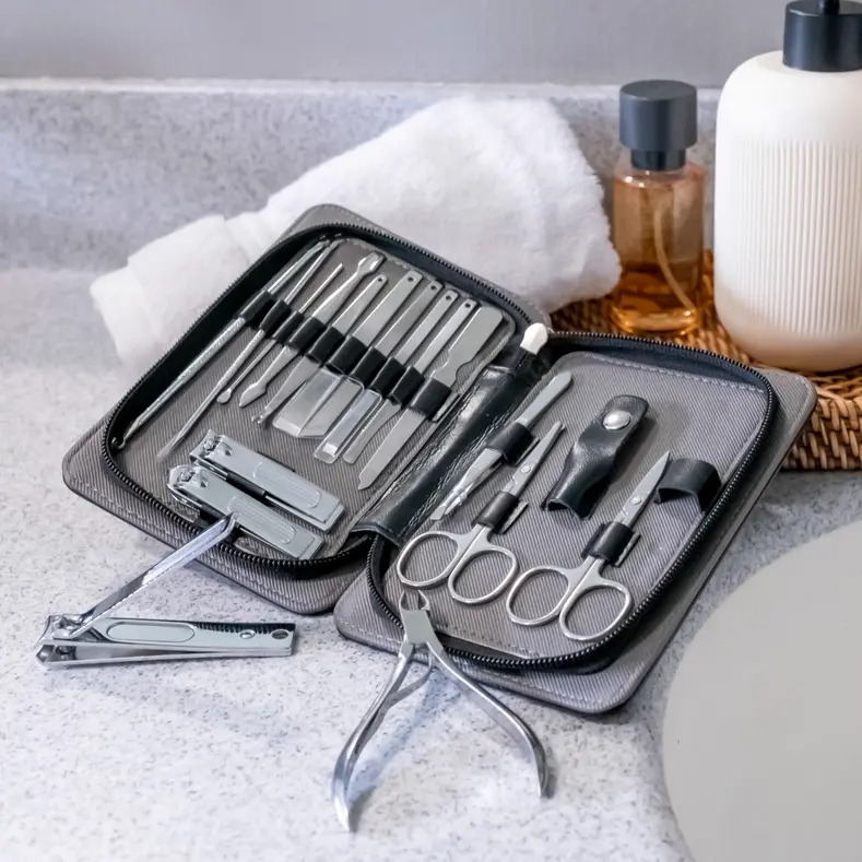 Thumbnail: Pro MANi Pedi 17 Piece Set | Men's Grooming Kit Set