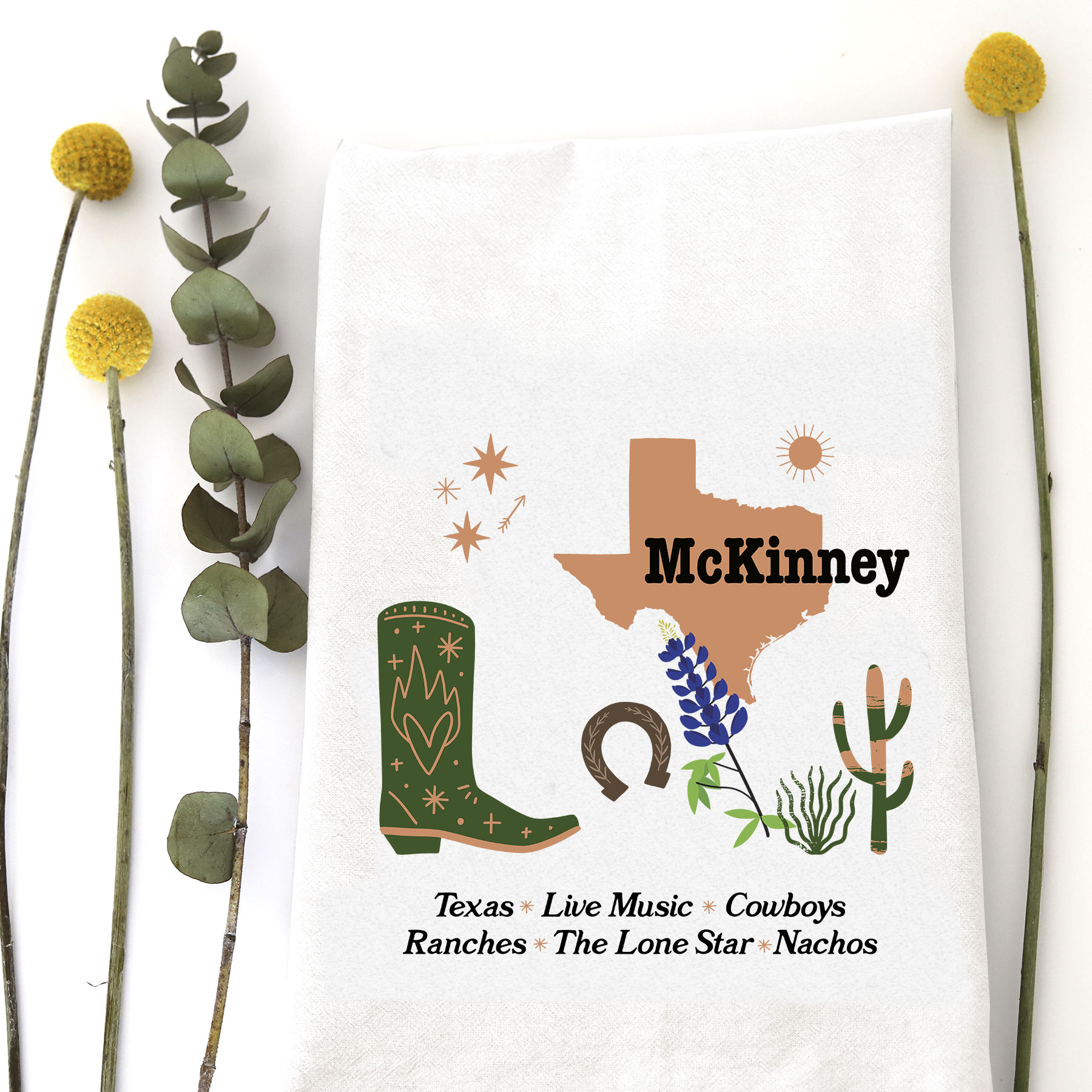Custom McKinney Tea Towel