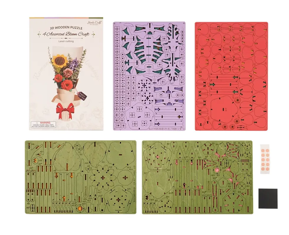 Thumbnail: 3D Wood Flower Puzzle Pack