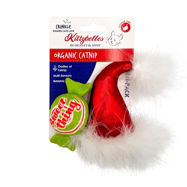 Santa Hat & Sweet Thing Candy 2pk For Cats