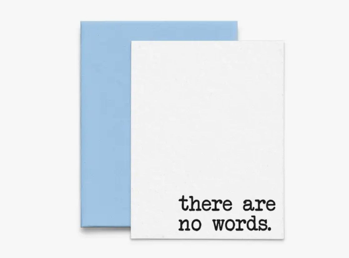 No Words Sympathy Card