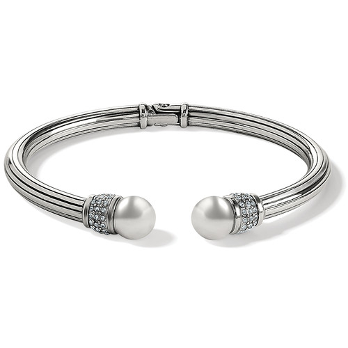 Mezza Bangle Pearl Meridian Open Hinged Bangle | Mitzi's Sonoma