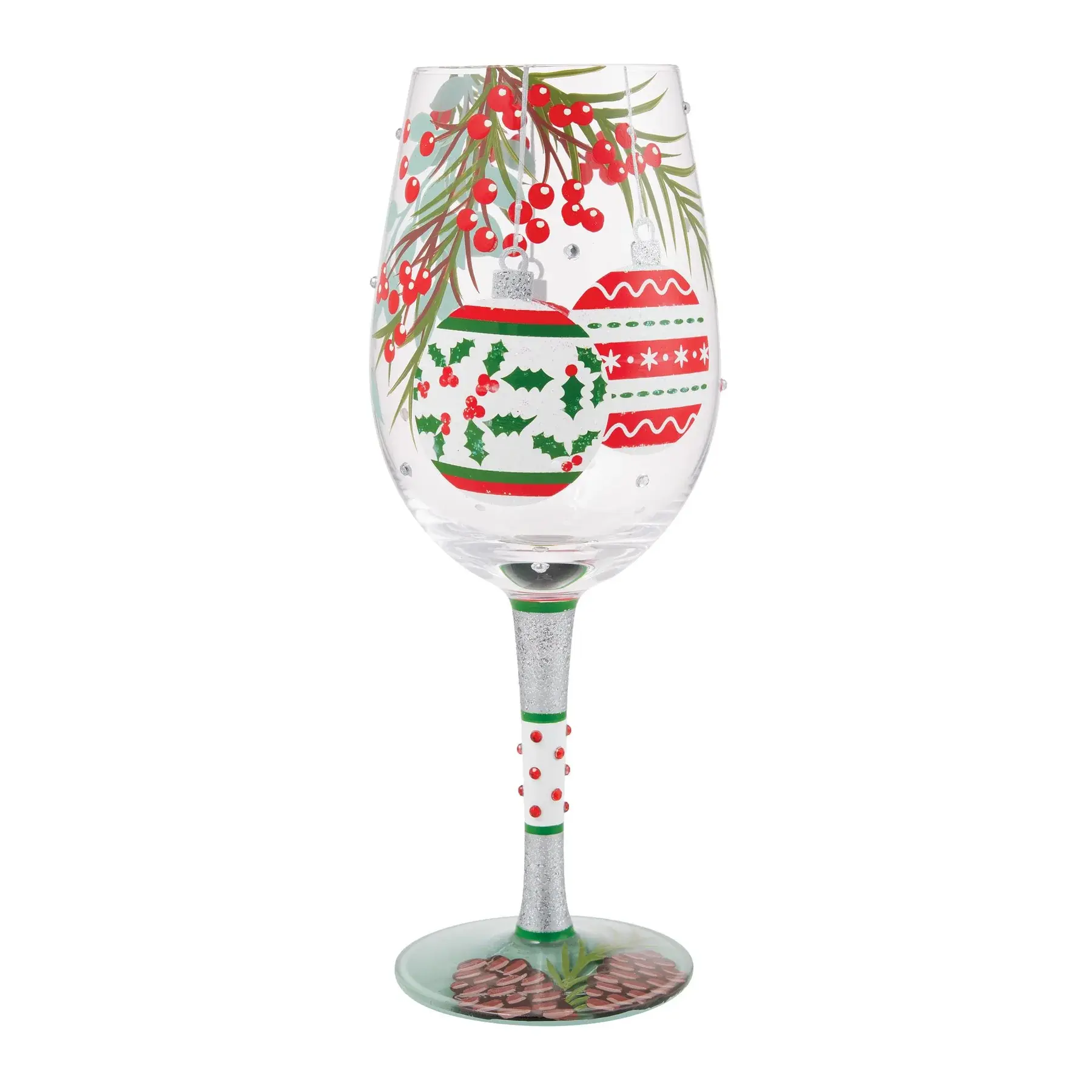 Warm Holiday Wishes Lolita Wine Glass