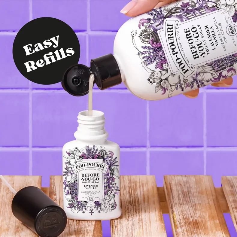 Thumbnail: Poo~Pourri Lavender Vanilla Refill Size Bottle 16oz.