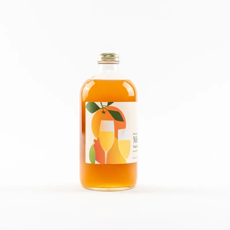 Thumbnail: Mimosa Mixer with Tangerine & Mango Cocktail-Mocktail Mixer, 16 Fl oz