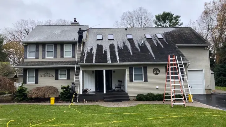 Safe, low pressure roof cleaning