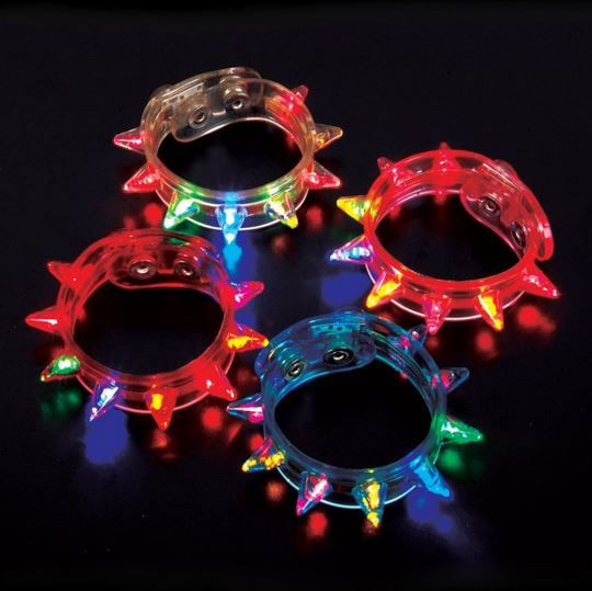 Thumbnail: Light up LED Spikey Bracelets
