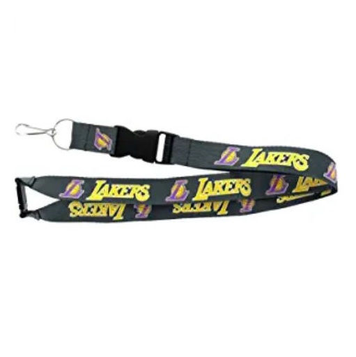 Los Angeles Lakers lanyard NBA key chain Gray Grey