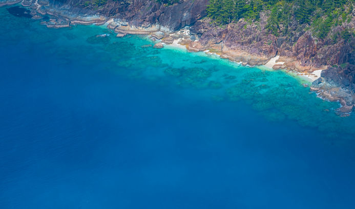against the cliffs