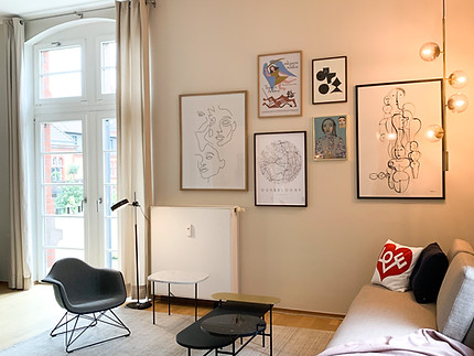 Poster und Bilder GalerieEames Lounge Chair blau CALA Interior Einrichtungsberater Düsseldorf