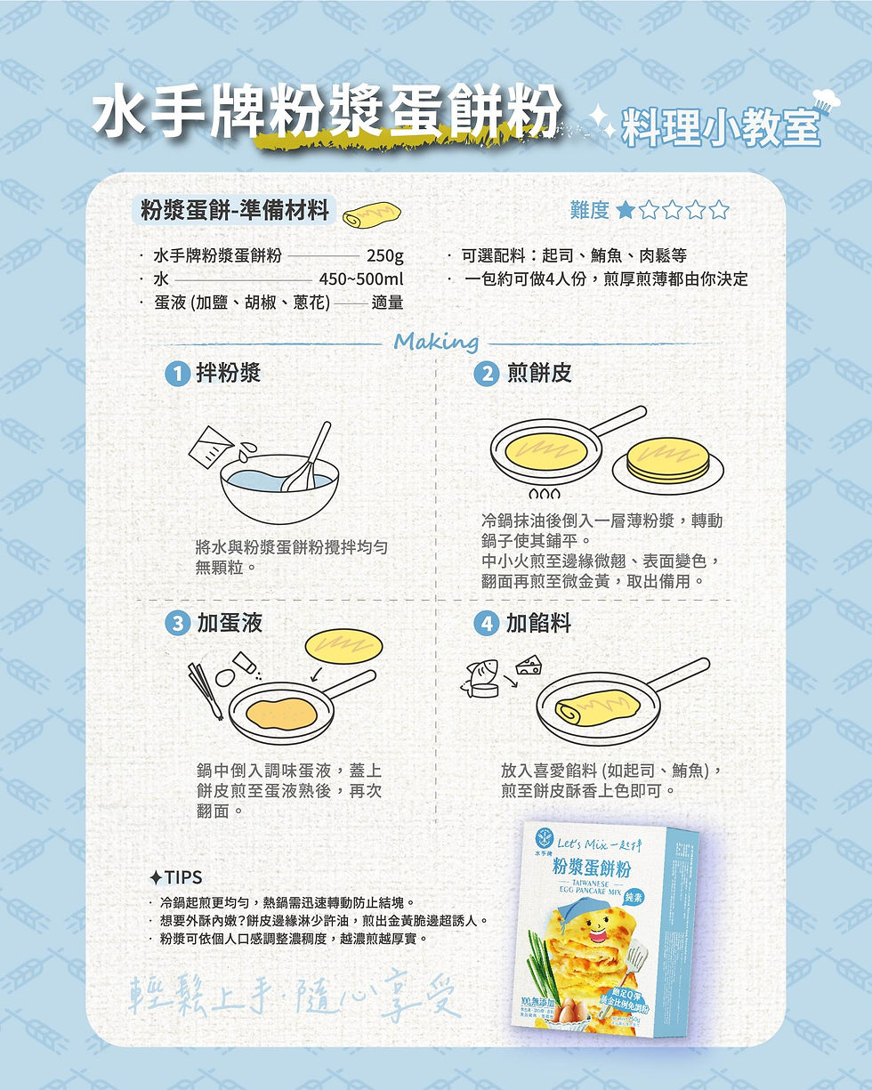 Thumbnail: Taiwanese Egg Pancake Mix粉漿蛋餅粉一盒(250克）