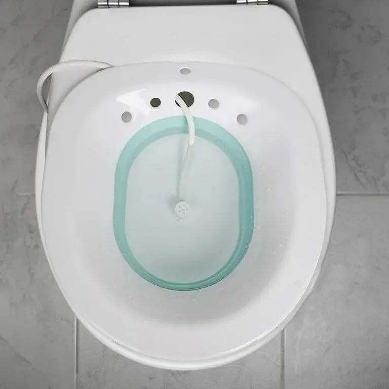 Miniatura: Baño De Asiento Hemorroides Plegable Bañera Bidet para Inodoro Bomba Perineal